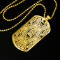 Lotuses Flower Necklace Stainless Steel or 18k Gold Dog Tag 24-Express Your Love Gifts