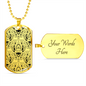 Lotuses Flower Necklace Stainless Steel or 18k Gold Dog Tag 24-Express Your Love Gifts