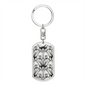 Lotuses Keychain Stainless Steel or 18k Gold Dog Tag Keyring-Express Your Love Gifts
