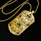 Lotuses Necklace Stainless Steel or 18k Gold Dog Tag 24-Express Your Love Gifts