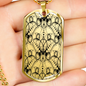 Lotuses Necklace Stainless Steel or 18k Gold Dog Tag 24-Express Your Love Gifts