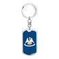 Louisiana State Flag Keychain Dog Tag Stainless Steel or 18k Gold-Express Your Love Gifts