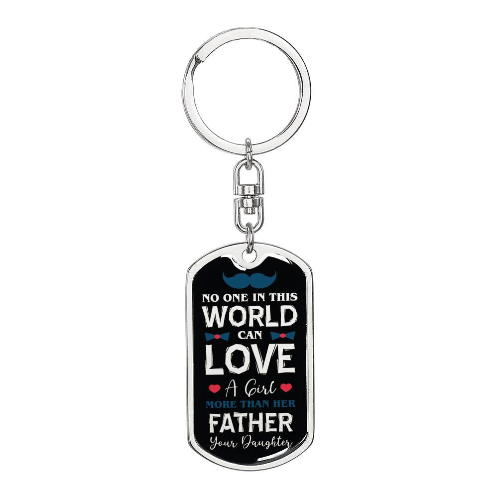 Love A Girl Dog Tag Pendant Keychain Stainless Steel or 18k Gold-Express Your Love Gifts