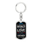 Love A Girl Dog Tag Pendant Keychain Stainless Steel or 18k Gold-Express Your Love Gifts