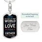 Love A Girl Dog Tag Pendant Keychain Stainless Steel or 18k Gold-Express Your Love Gifts