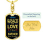 Love A Girl Dog Tag Pendant Keychain Stainless Steel or 18k Gold-Express Your Love Gifts