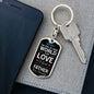 Love A Girl Dog Tag Pendant Keychain Stainless Steel or 18k Gold-Express Your Love Gifts