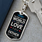 Love A Girl Dog Tag Pendant Keychain Stainless Steel or 18k Gold-Express Your Love Gifts