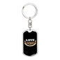 Love Anchors Christian Keychain Stainless Steel or 18k Gold Dog Tag Keyring-Express Your Love Gifts
