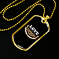 Love Anchors Christian Necklace Stainless Steel or 18k Gold Dog Tag 24" Chain-Express Your Love Gifts