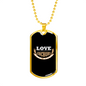 Love Anchors Christian Necklace Stainless Steel or 18k Gold Dog Tag 24" Chain-Express Your Love Gifts
