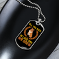 Love and a Dog Brown Necklace Stainless Steel or 18k Gold Dog Tag 24" Chain-Express Your Love Gifts