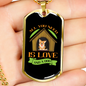 Love and a Dog House Necklace Stainless Steel or 18k Gold Dog Tag 24" Chain-Express Your Love Gifts