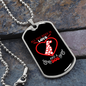 Love and a Dog Necklace Stainless Steel or 18k Gold Dog Tag 24" Chain-Express Your Love Gifts