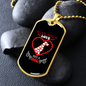 Love and a Dog Necklace Stainless Steel or 18k Gold Dog Tag 24" Chain-Express Your Love Gifts