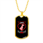 Love and a Dog Necklace Stainless Steel or 18k Gold Dog Tag 24" Chain-Express Your Love Gifts