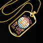 Love and a Dog Pink Necklace Stainless Steel or 18k Gold Dog Tag 24" Chain-Express Your Love Gifts
