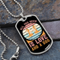 Love and a Dog Pink Necklace Stainless Steel or 18k Gold Dog Tag 24" Chain-Express Your Love Gifts