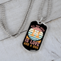 Love and a Dog Pink Necklace Stainless Steel or 18k Gold Dog Tag 24" Chain-Express Your Love Gifts