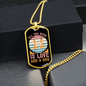 Love and a Dog Pink Necklace Stainless Steel or 18k Gold Dog Tag 24" Chain-Express Your Love Gifts