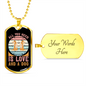 Love and a Dog Pink Necklace Stainless Steel or 18k Gold Dog Tag 24" Chain-Express Your Love Gifts