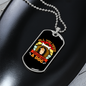 Love and a Dog Red Necklace Stainless Steel or 18k Gold Dog Tag 24" Chain-Express Your Love Gifts