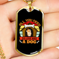 Love and a Dog Red Necklace Stainless Steel or 18k Gold Dog Tag 24" Chain-Express Your Love Gifts