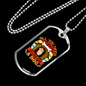 Love and a Dog Red Necklace Stainless Steel or 18k Gold Dog Tag 24" Chain-Express Your Love Gifts