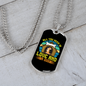 Love and a Dog Yellow Necklace Stainless Steel or 18k Gold Dog Tag 24" Chain-Express Your Love Gifts