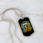 Love and a Dog Yellow Necklace Stainless Steel or 18k Gold Dog Tag 24" Chain-Express Your Love Gifts