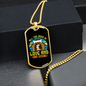 Love and a Dog Yellow Necklace Stainless Steel or 18k Gold Dog Tag 24" Chain-Express Your Love Gifts