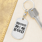 Love And Blessed Christian Keychain Stainless Steel or 18k Gold Dog Tag Keyring-Express Your Love Gifts
