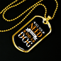 Love and Dog Necklace Stainless Steel or 18k Gold Dog Tag 24" Chain-Express Your Love Gifts