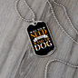 Love and Dog Necklace Stainless Steel or 18k Gold Dog Tag 24" Chain-Express Your Love Gifts