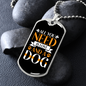 Love and Dog Necklace Stainless Steel or 18k Gold Dog Tag 24" Chain-Express Your Love Gifts