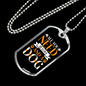 Love and Dog Necklace Stainless Steel or 18k Gold Dog Tag 24" Chain-Express Your Love Gifts