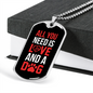 Love and Dog Red Necklace Stainless Steel or 18k Gold Dog Tag 24" Chain-Express Your Love Gifts