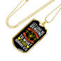 Love Be Genuine Romans 12:9 Necklace Stainless Steel or 18k Gold Dog Tag 24" Chain-Express Your Love Gifts