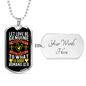 Love Be Genuine Romans 12:9 Necklace Stainless Steel or 18k Gold Dog Tag 24" Chain-Express Your Love Gifts