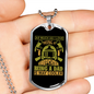 Love Being A Firefighter Gift Stainless Steel or 18k Gold Dog Tag 24" Chain-Express Your Love Gifts
