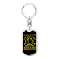 Love Being A Firefighter Keychain Stainless Steel or 18k Gold Dog Tag Keyring-Express Your Love Gifts