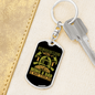 Love Being A Firefighter Keychain Stainless Steel or 18k Gold Dog Tag Keyring-Express Your Love Gifts