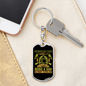 Love Being A Firefighter Keychain Stainless Steel or 18k Gold Dog Tag Keyring-Express Your Love Gifts