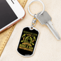 Love Being A Firefighter Keychain Stainless Steel or 18k Gold Dog Tag Keyring-Express Your Love Gifts