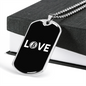 Love Bitcoin Crypto Necklace Stainless Steel or 18k Gold Dog Tag 24" Chain-Express Your Love Gifts