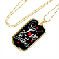 Love Brother Necklace Stainless Steel or 18k Gold Dog Tag 24" Chain-Express Your Love Gifts