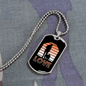 Love Brown Necklace Stainless Steel or 18k Gold Dog Tag 24" Chain-Express Your Love Gifts