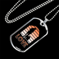 Love Brown Necklace Stainless Steel or 18k Gold Dog Tag 24" Chain-Express Your Love Gifts