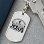 Love Comes From Jesus Christian Keychain Stainless Steel or 18k Gold Dog Tag Keyring-Express Your Love Gifts