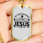 Love Comes From Jesus Christian Necklace Stainless Steel or 18k Gold Dog Tag 24" Chain-Express Your Love Gifts